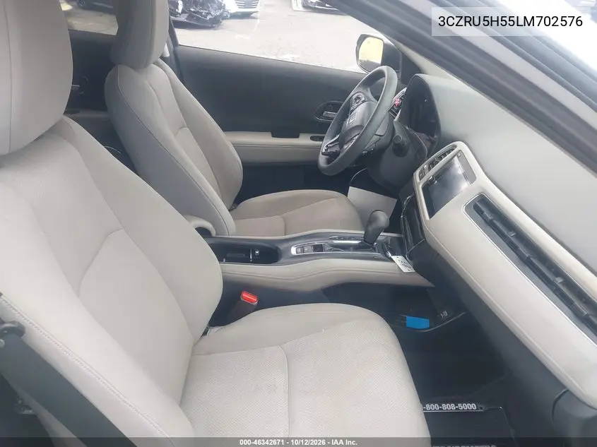 2020 HONDA HR-V VIN 3CZRU5H55LM702576 — фото 5