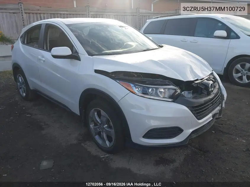 HONDA HR-V 2021, VIN 3CZRU5H37MM100729