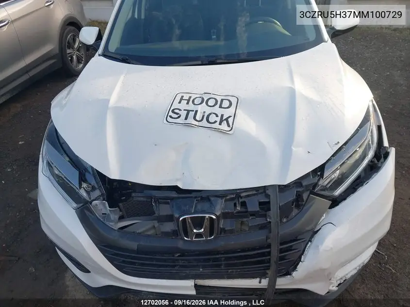 2021 HONDA HR-V VIN 3CZRU5H37MM100729 — фото 10