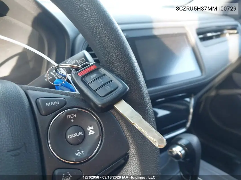 2021 HONDA HR-V VIN 3CZRU5H37MM100729 — фото 11