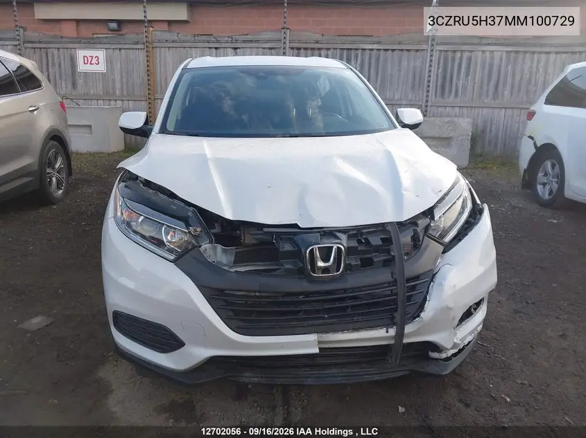 2021 HONDA HR-V VIN 3CZRU5H37MM100729 — фото 13