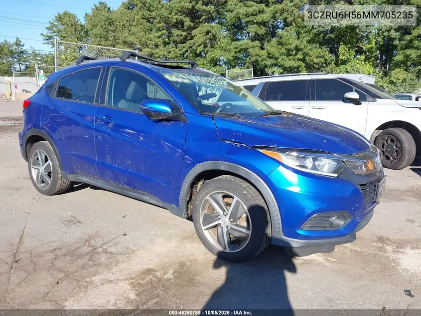 HONDA HR-V 2021, VIN 3CZRU6H56MM705235