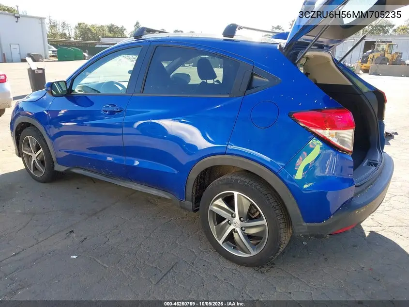 2021 HONDA HR-V VIN 3CZRU6H56MM705235 — фото 3