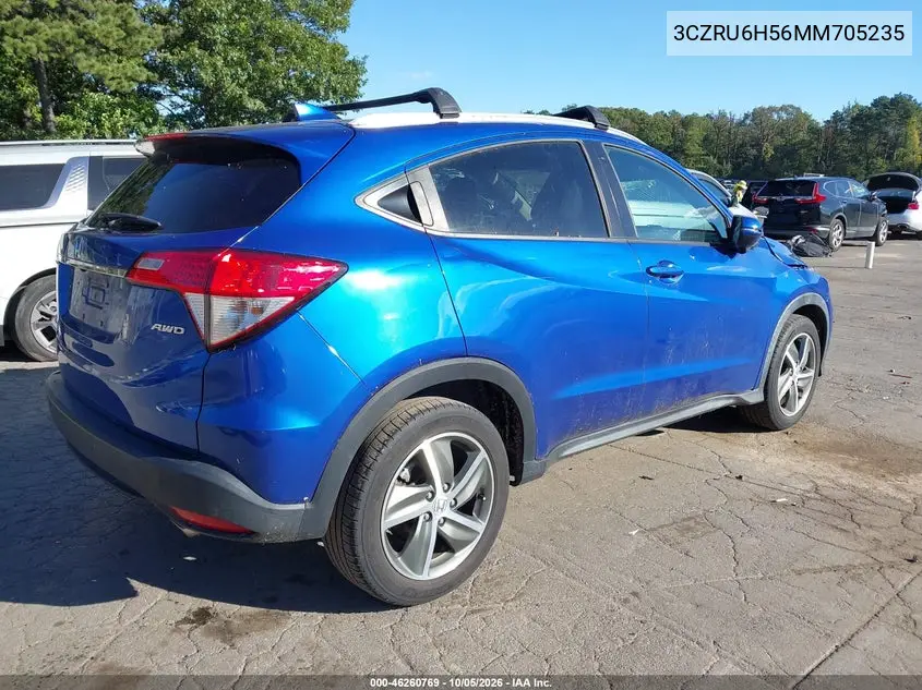 2021 HONDA HR-V VIN 3CZRU6H56MM705235 — фото 4
