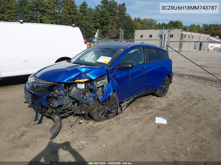2021 HONDA HR-V VIN 3CZRU6H18MM743787 — фото 2