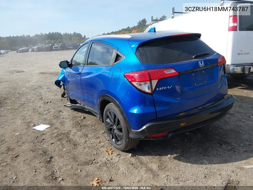 2021 HONDA HR-V VIN 3CZRU6H18MM743787 — фото 3