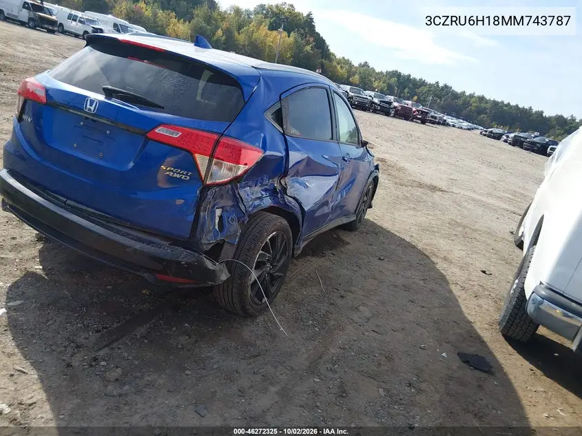 2021 HONDA HR-V VIN 3CZRU6H18MM743787 — фото 4