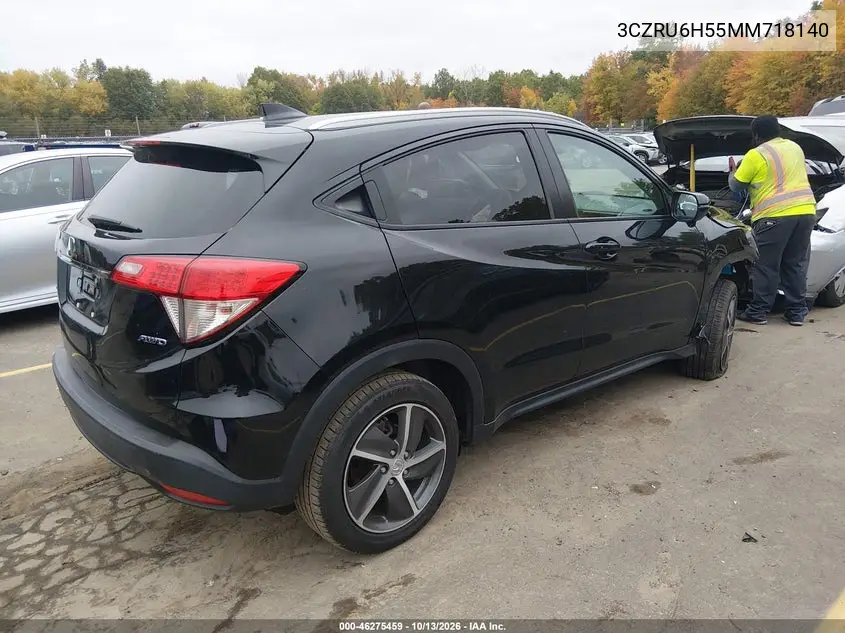 2021 HONDA HR-V VIN 3CZRU6H55MM718140 — фото 4