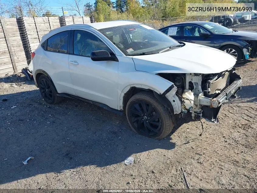 HONDA HR-V 2021, VIN 3CZRU6H19MM736993