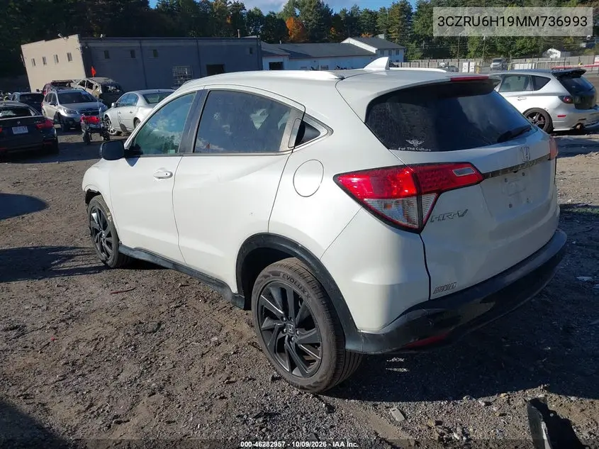 2021 HONDA HR-V VIN 3CZRU6H19MM736993 — фото 3