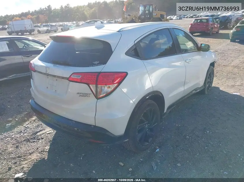 2021 HONDA HR-V VIN 3CZRU6H19MM736993 — фото 4
