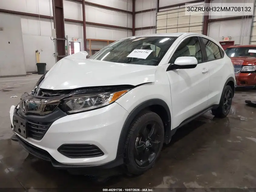 2021 HONDA HR-V VIN 3CZRU6H32MM708132 — фото 2