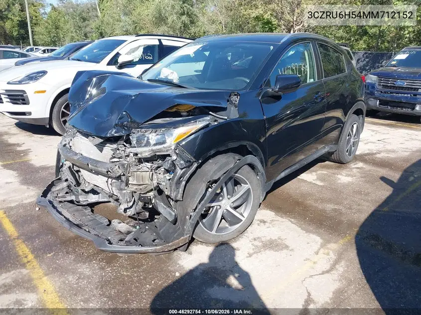 2021 HONDA HR-V VIN 3CZRU6H54MM712152 — фото 2