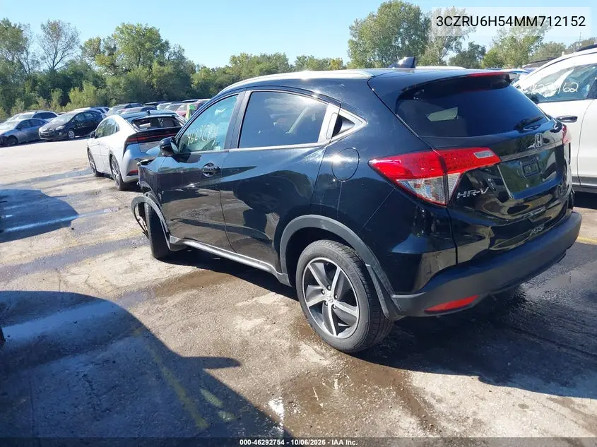 2021 HONDA HR-V VIN 3CZRU6H54MM712152 — фото 3