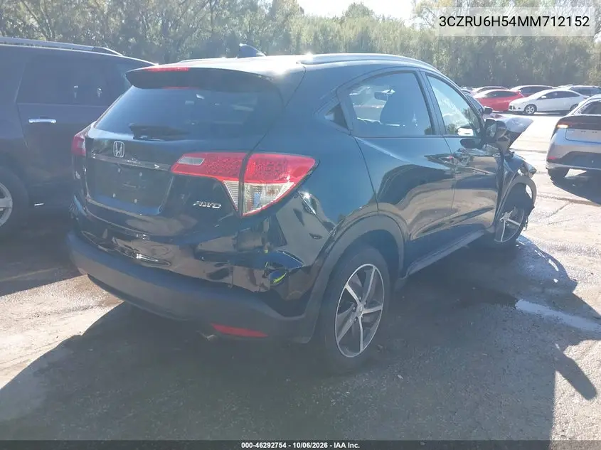 2021 HONDA HR-V VIN 3CZRU6H54MM712152 — фото 4