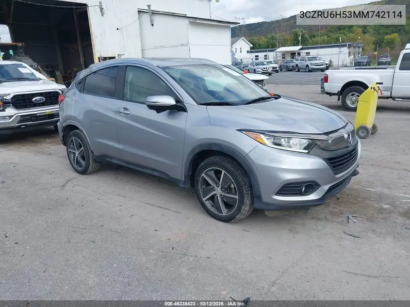 HONDA HR-V 2021, VIN 3CZRU6H53MM742114