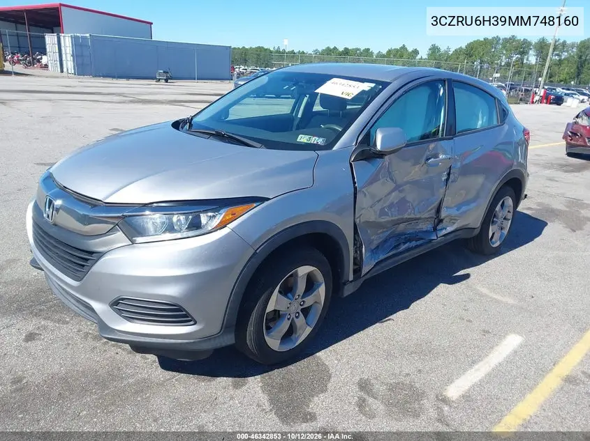 2021 HONDA HR-V VIN 3CZRU6H39MM748160 — фото 2