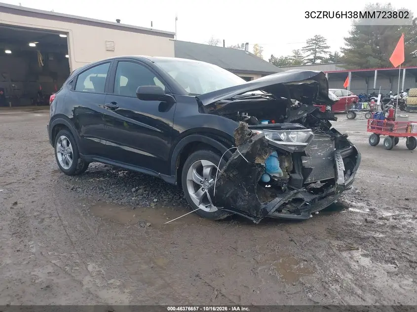 HONDA HR-V 2021, VIN 3CZRU6H38MM723802