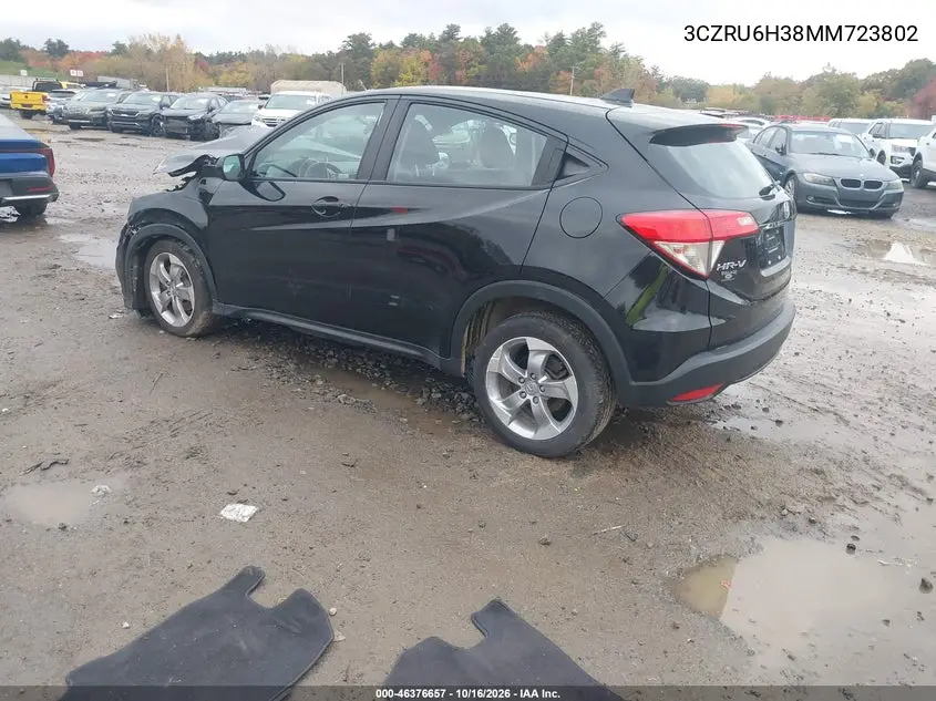 2021 HONDA HR-V VIN 3CZRU6H38MM723802 — фото 3