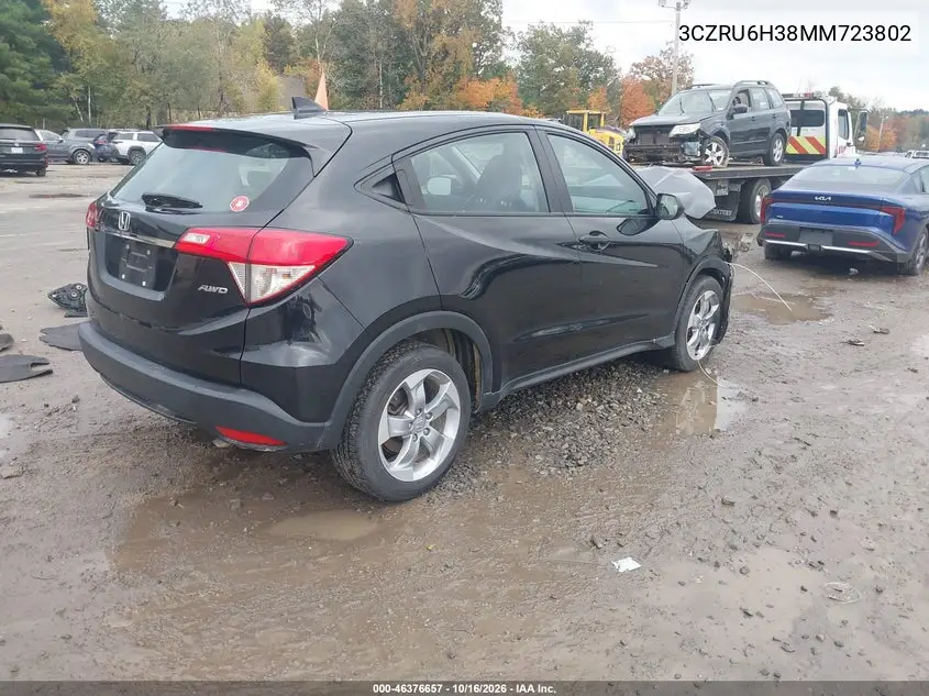 2021 HONDA HR-V VIN 3CZRU6H38MM723802 — фото 4