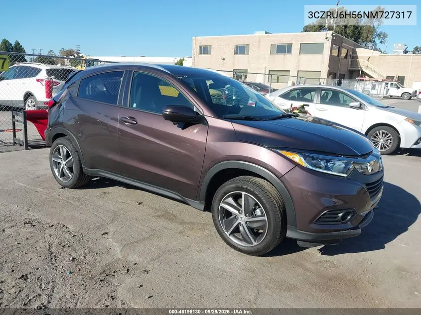 HONDA HR-V 2022, VIN 3CZRU6H56NM727317