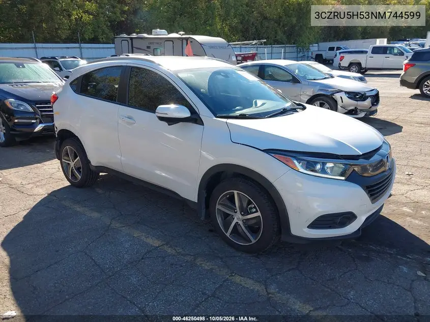 HONDA HR-V 2022, VIN 3CZRU5H53NM744599