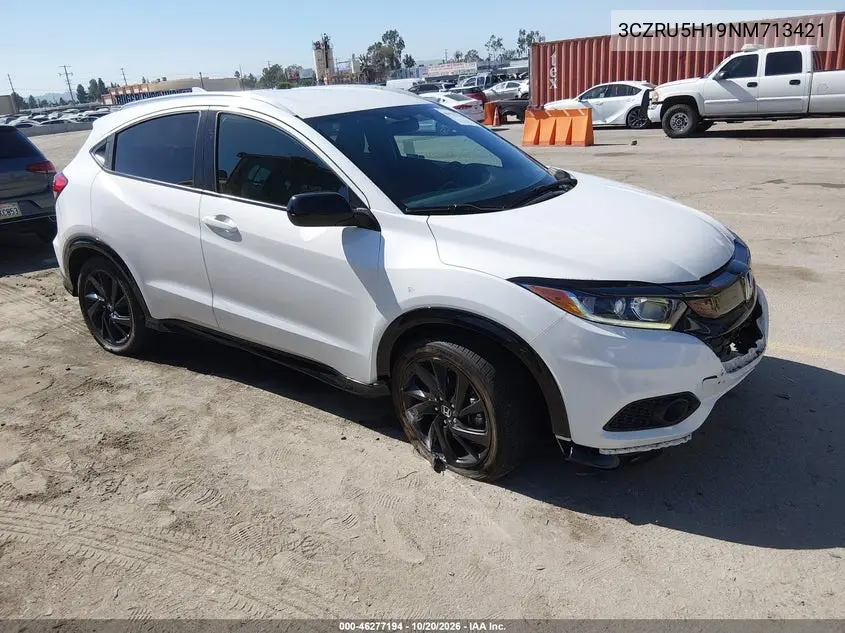 HONDA HR-V 2022, VIN 3CZRU5H19NM713421