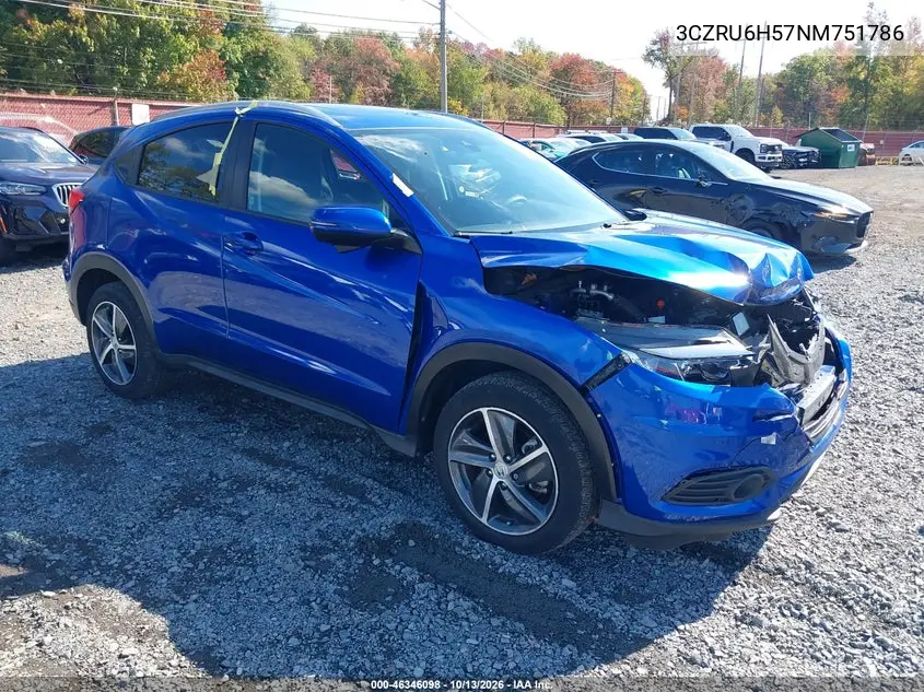 HONDA HR-V 2022, VIN 3CZRU6H57NM751786
