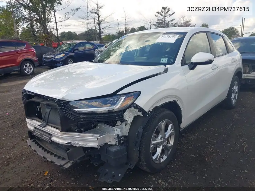 2023 HONDA HR-V VIN 3CZRZ2H34PM737615 — фото 2