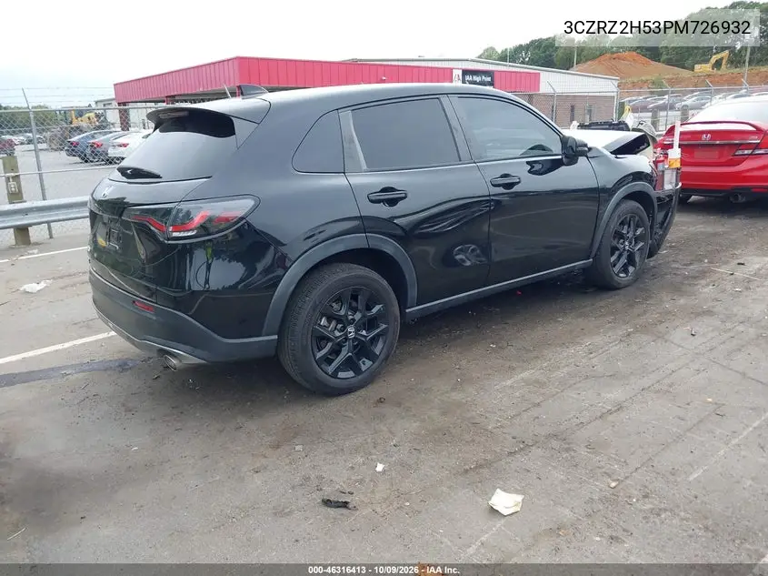 2023 HONDA HR-V VIN 3CZRZ2H53PM726932 — фото 4