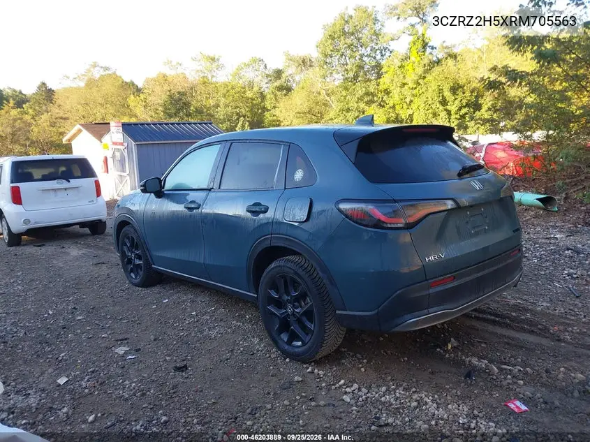 2024 HONDA HR-V VIN 3CZRZ2H5XRM705563 — фото 3
