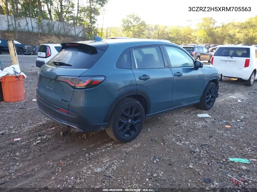 2024 HONDA HR-V VIN 3CZRZ2H5XRM705563 — фото 4