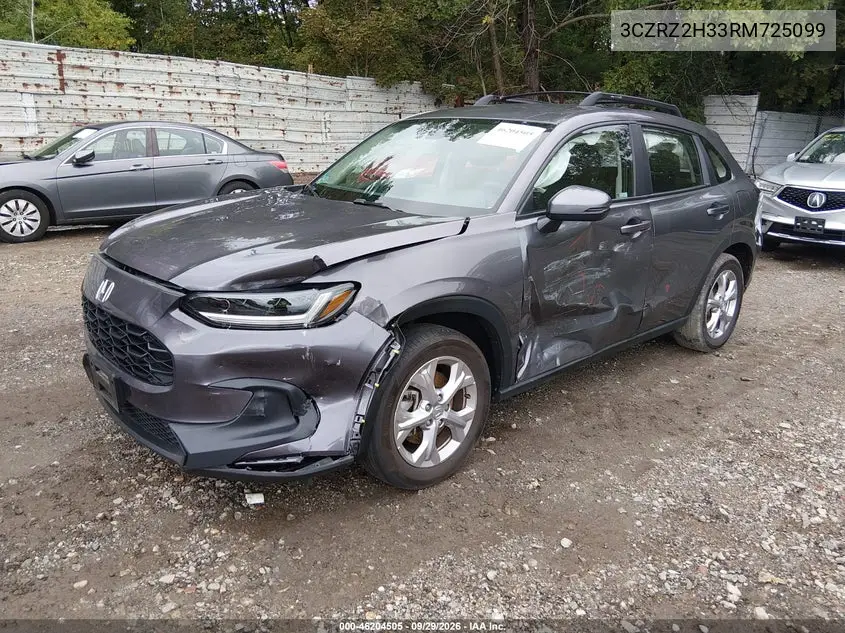2024 HONDA HR-V VIN 3CZRZ2H33RM725099 — фото 2
