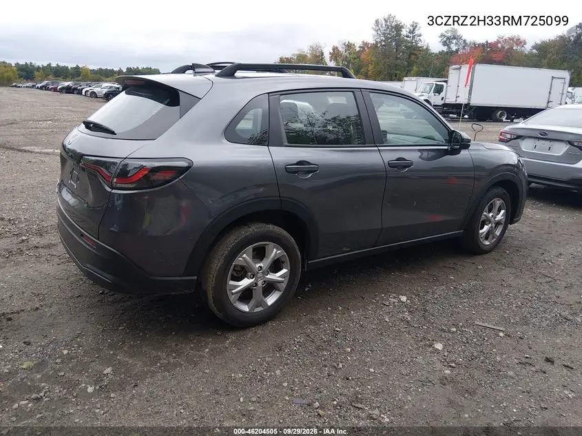 2024 HONDA HR-V VIN 3CZRZ2H33RM725099 — фото 4