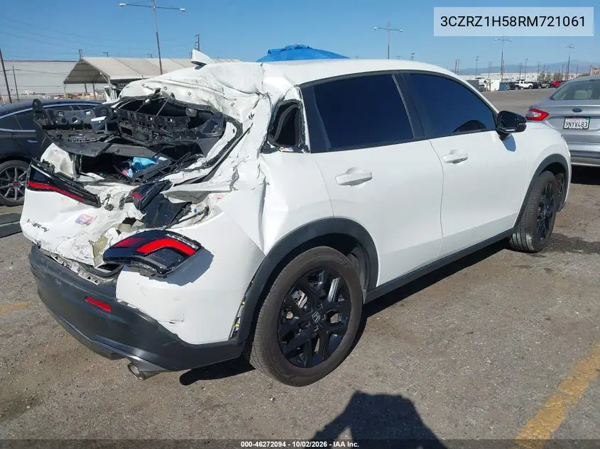 2024 HONDA HR-V VIN 3CZRZ1H58RM721061 — фото 4