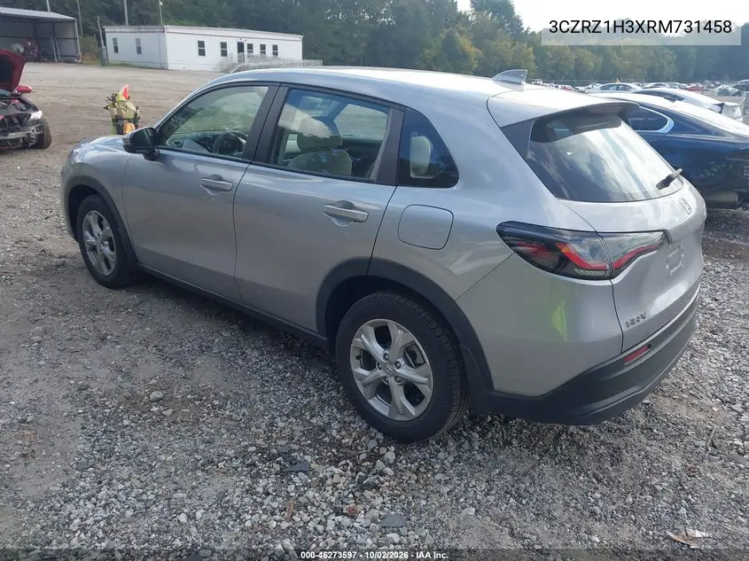 2024 HONDA HR-V VIN 3CZRZ1H3XRM731458 — фото 3