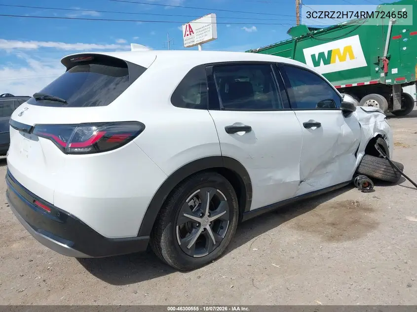 2024 HONDA HR-V VIN 3CZRZ2H74RM724658 — фото 4