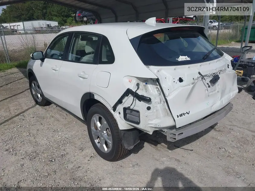 2024 HONDA HR-V VIN 3CZRZ1H34RM704109 — фото 3