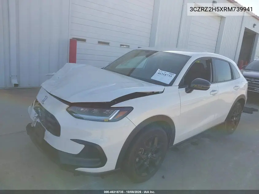 2024 HONDA HR-V VIN 3CZRZ2H5XRM739941 — фото 2