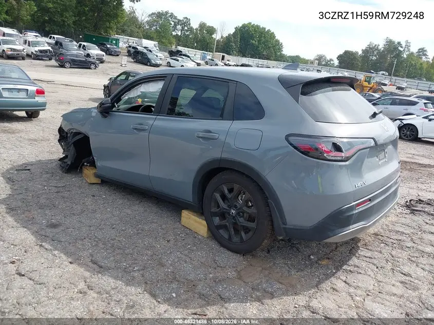 2024 HONDA HR-V VIN 3CZRZ1H59RM729248 — фото 3