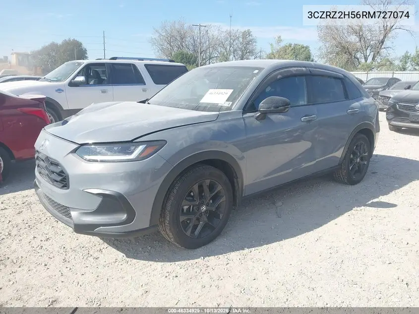 2024 HONDA HR-V VIN 3CZRZ2H56RM727074 — фото 2