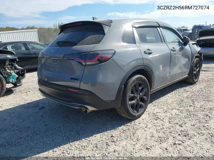 2024 HONDA HR-V VIN 3CZRZ2H56RM727074 — фото 4