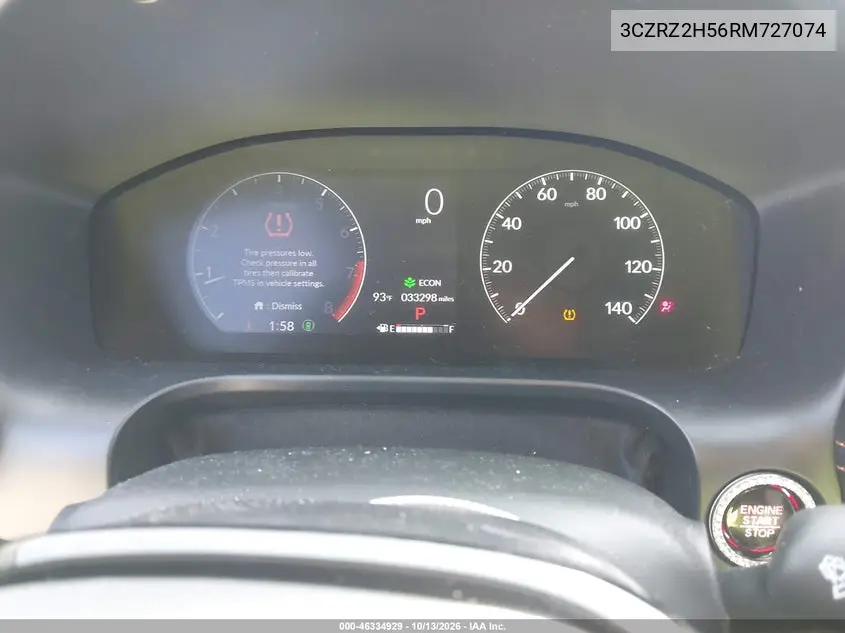 2024 HONDA HR-V VIN 3CZRZ2H56RM727074 — фото 7