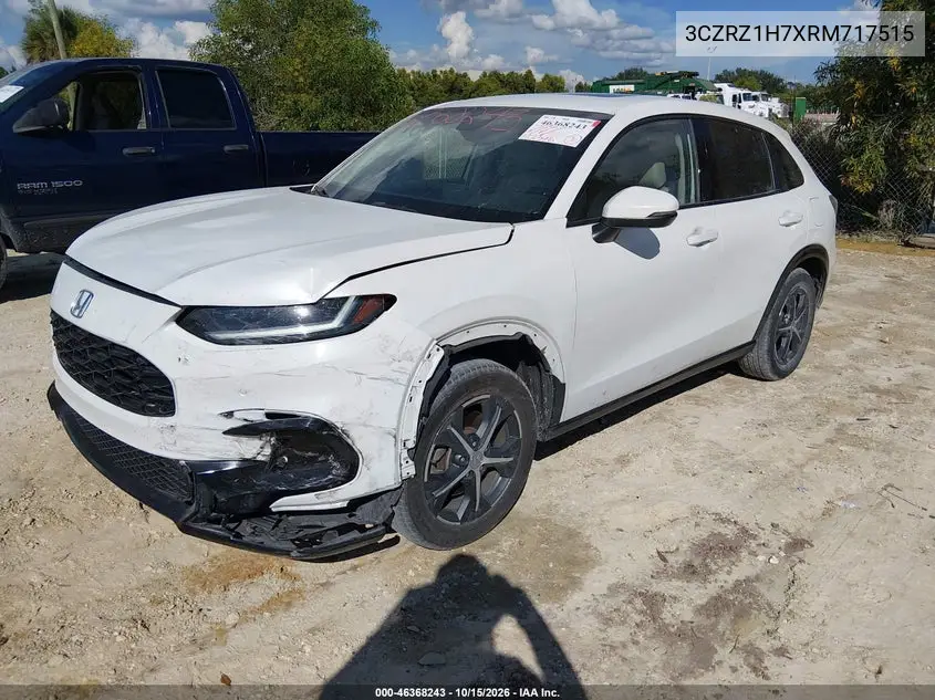2024 HONDA HR-V VIN 3CZRZ1H7XRM717515 — фото 2