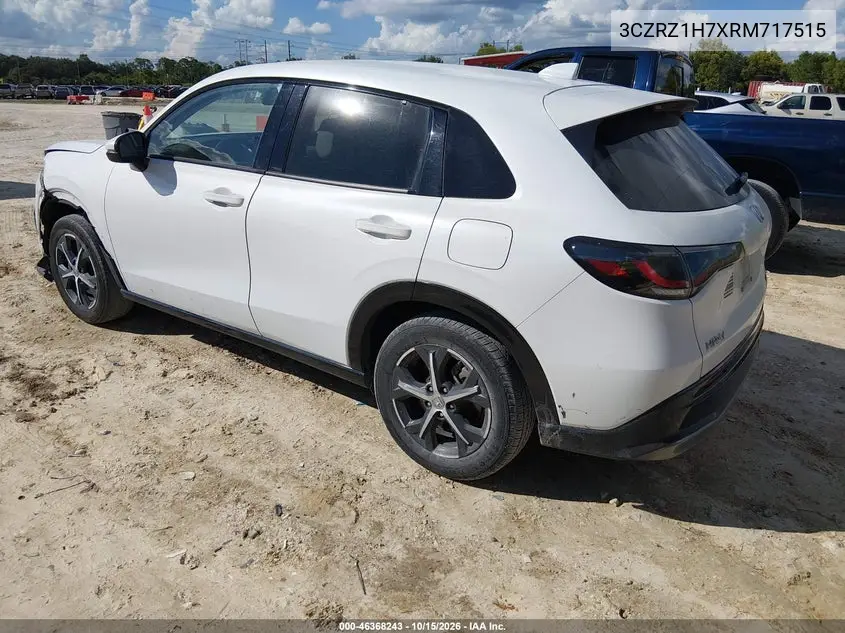 2024 HONDA HR-V VIN 3CZRZ1H7XRM717515 — фото 3