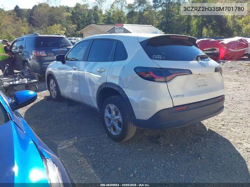 2025 HONDA HR-V VIN 3CZRZ2H33SM701780 — фото 3