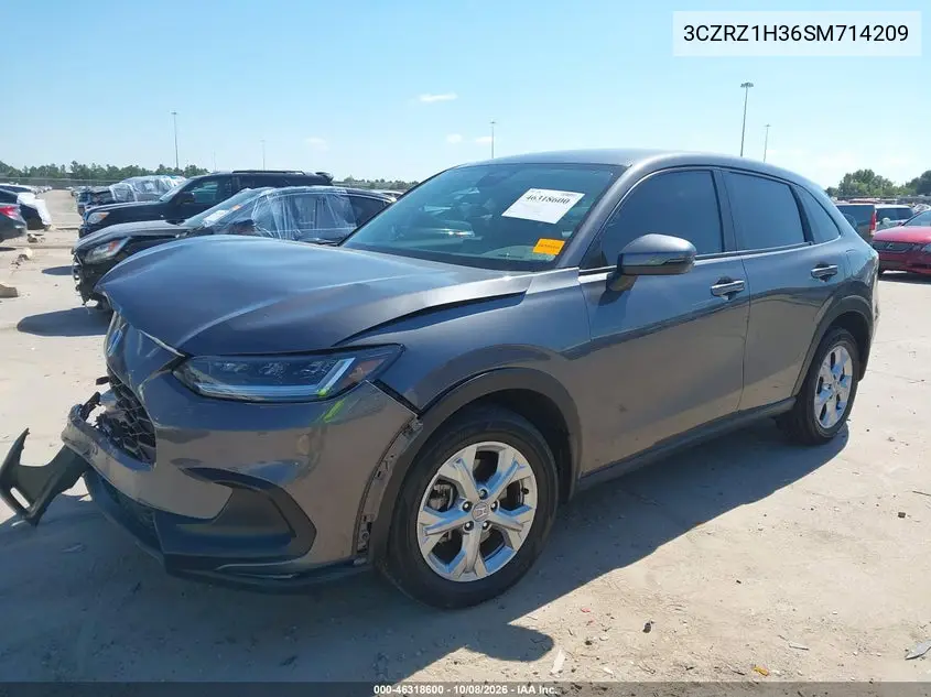 2025 HONDA HR-V VIN 3CZRZ1H36SM714209 — фото 2