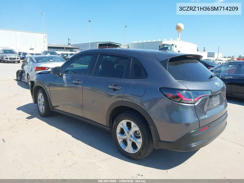 2025 HONDA HR-V VIN 3CZRZ1H36SM714209 — фото 3