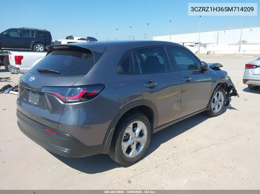 2025 HONDA HR-V VIN 3CZRZ1H36SM714209 — фото 4