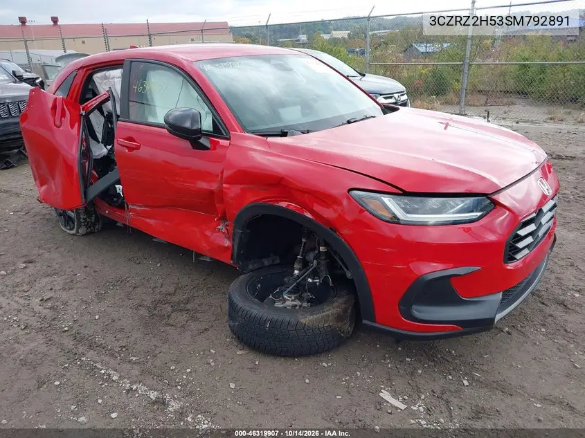 HONDA HR-V 2025, VIN 3CZRZ2H53SM792891